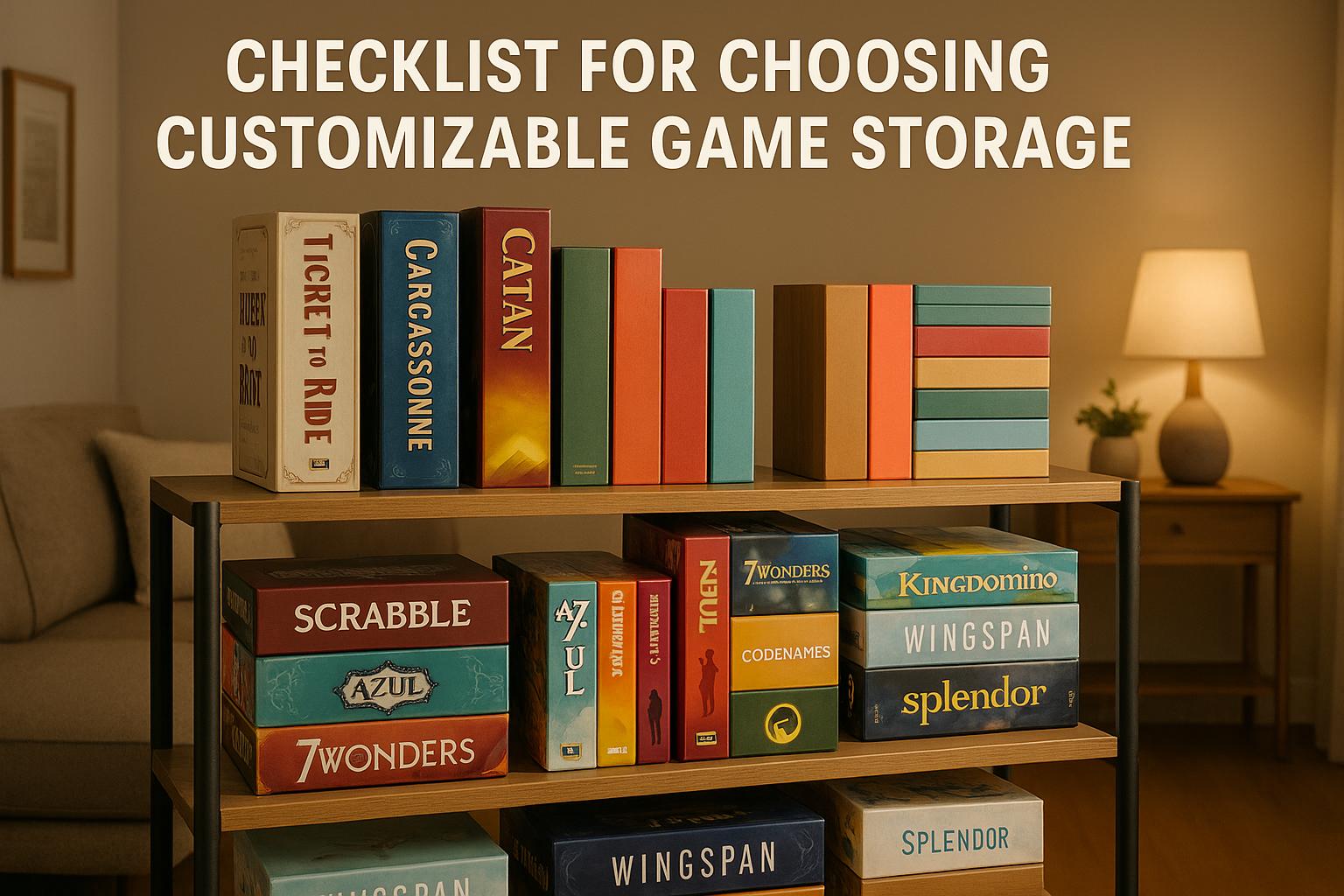 Checklist for Choosing Customizable Game Storage